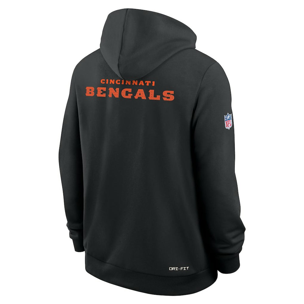 Cincinnati Bengals Sideline Standard Issue Initial Home Dri-FIT Hoodie - Black - Nike