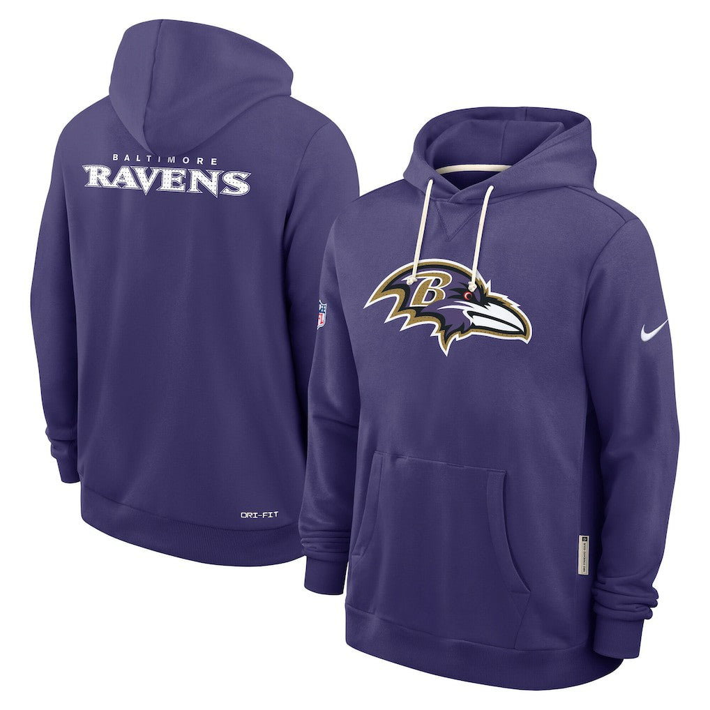 Baltimore Ravens Sideline Standard Issue Initial Home Dri-FIT Hoodie - Purple - Nike