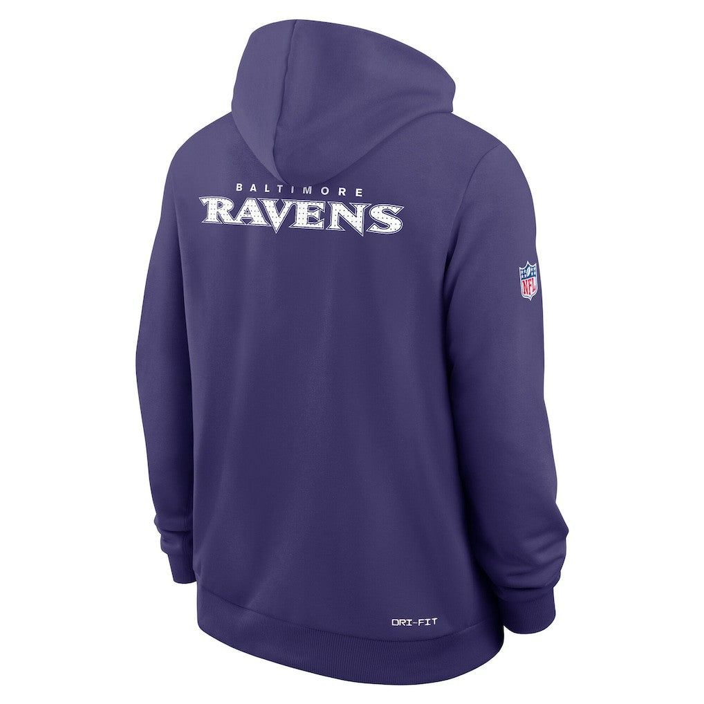 Baltimore Ravens Sideline Standard Issue Initial Home Dri-FIT Hoodie - Purple - Nike