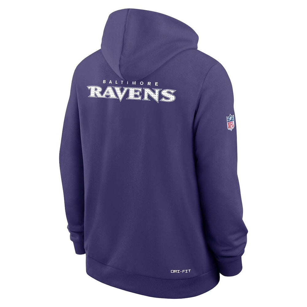 Baltimore Ravens Sideline Standard Issue Initial Home Dri-FIT Hoodie - Purple - Nike