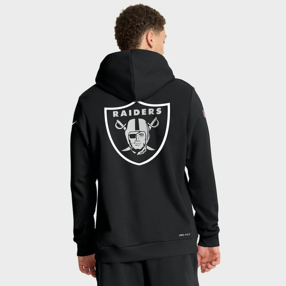 Las Vegas Raiders 2025 NFL Crucial Catch Sideline Standard Issue Dri-FIT Hoodie - Black - Nike