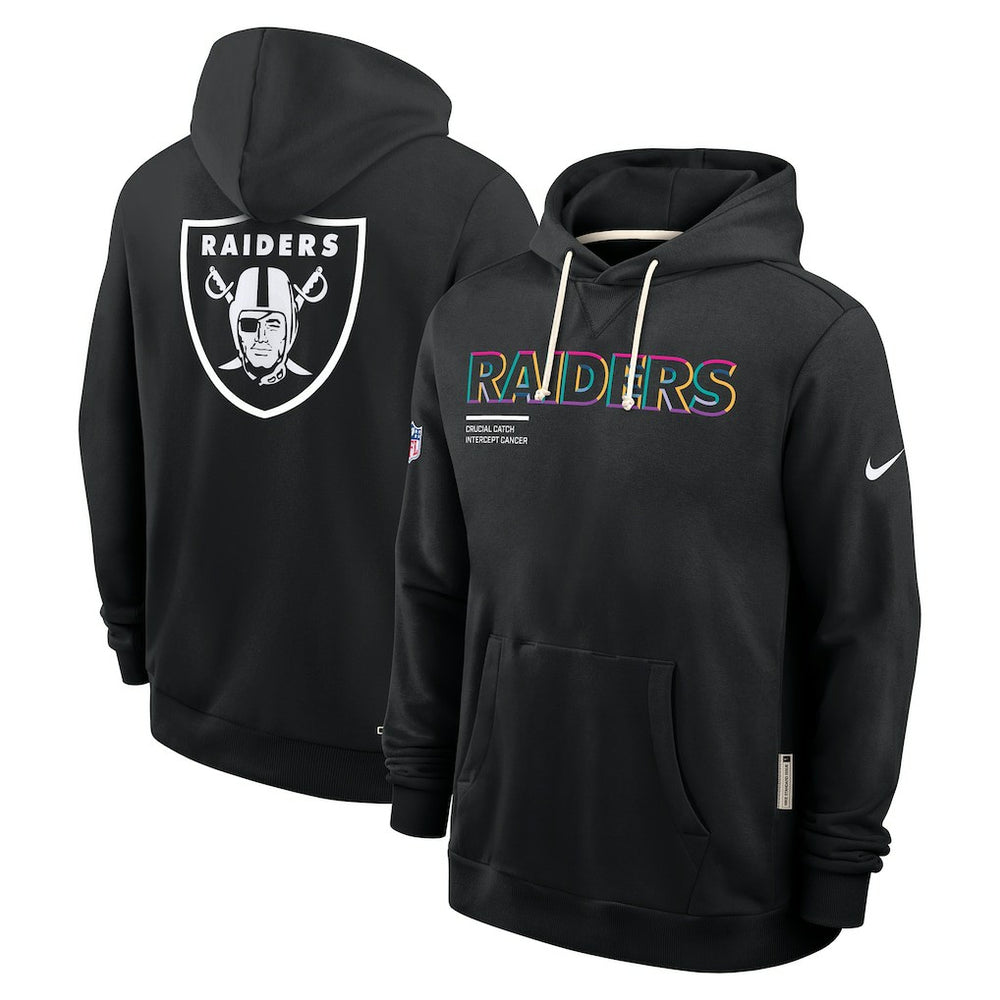Las Vegas Raiders 2025 NFL Crucial Catch Sideline Standard Issue Dri-FIT Hoodie - Black - Nike