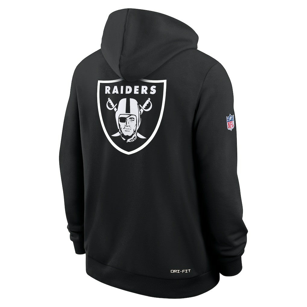 Las Vegas Raiders 2025 NFL Crucial Catch Sideline Standard Issue Dri-FIT Hoodie - Black - Nike