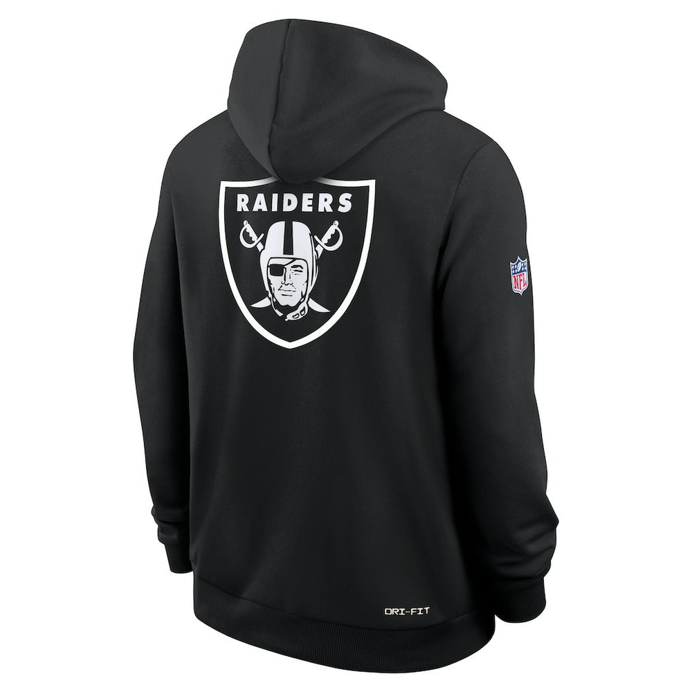 Las Vegas Raiders 2025 NFL Crucial Catch Sideline Standard Issue Dri-FIT Hoodie - Black - Nike