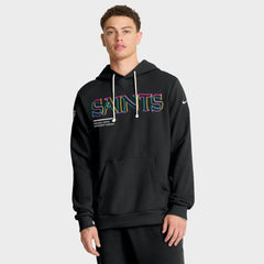 New Orleans Saints 2025 NFL Crucial Catch Sideline Standard Issue Dri-FIT Hoodie - Black - Nike