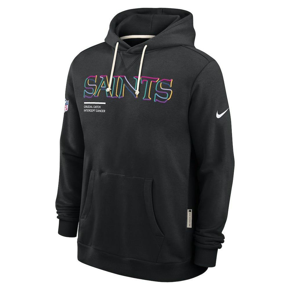 New Orleans Saints 2025 NFL Crucial Catch Sideline Standard Issue Dri-FIT Hoodie - Black - Nike