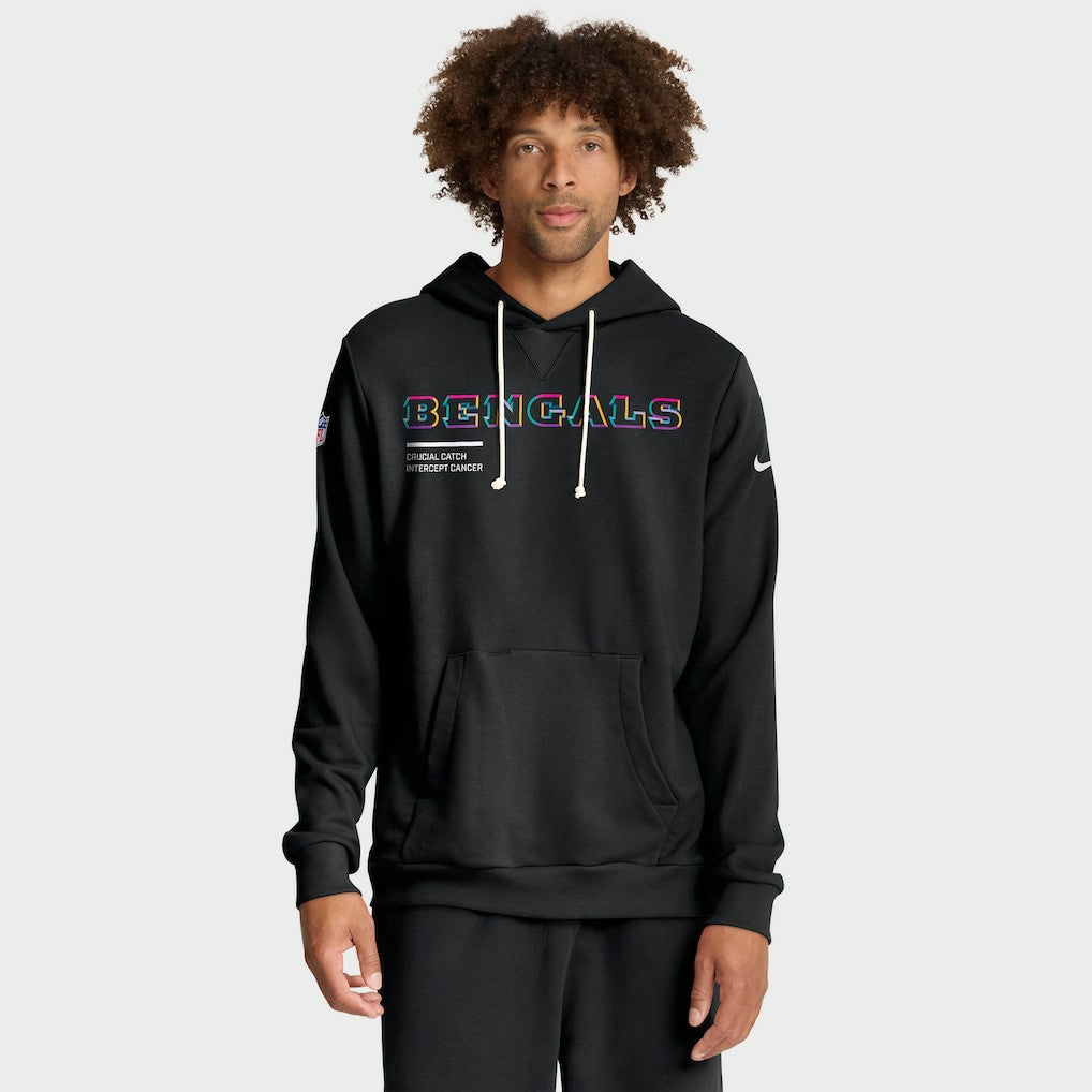 Cincinnati Bengals 2025 NFL Crucial Catch Sideline Standard Issue Dri-FIT Hoodie - Black - Nike