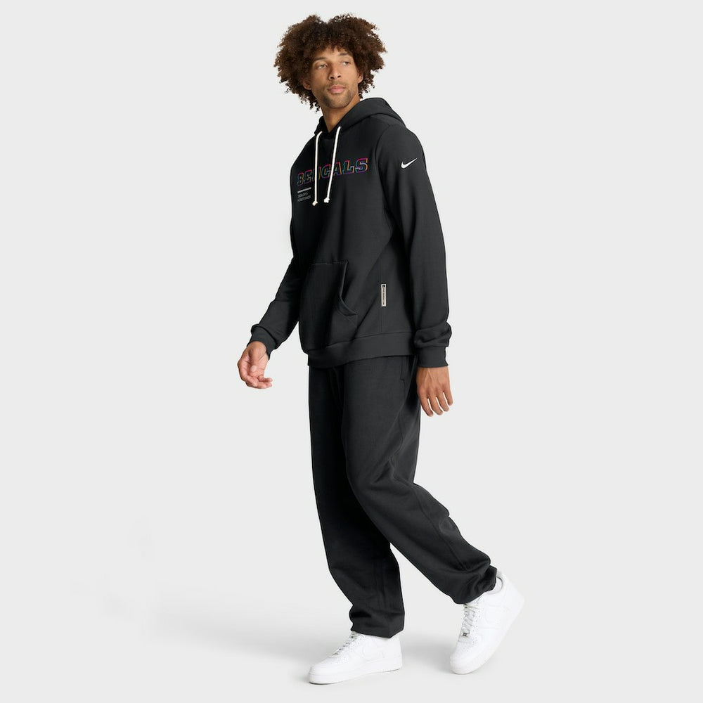 Cincinnati Bengals 2025 NFL Crucial Catch Sideline Standard Issue Dri-FIT Hoodie - Black - Nike