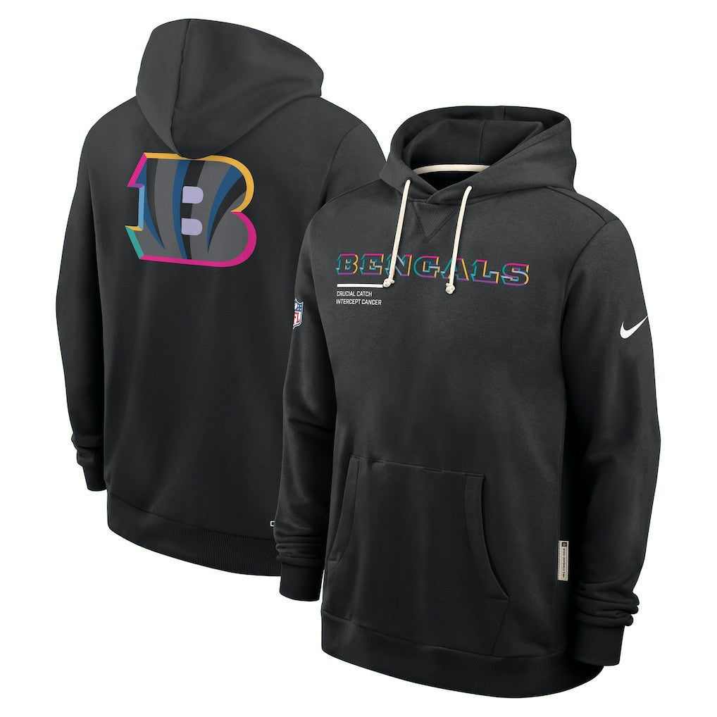 Cincinnati Bengals 2025 NFL Crucial Catch Sideline Standard Issue Dri-FIT Hoodie - Black - Nike