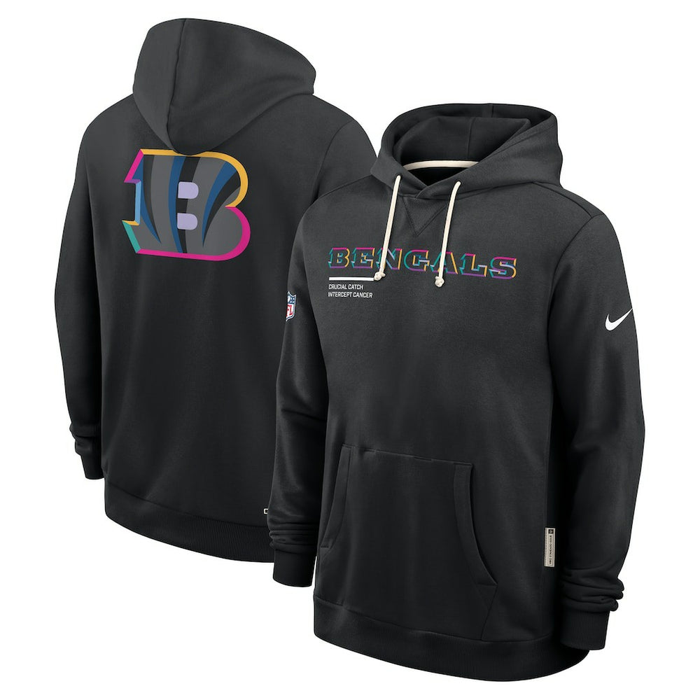 Cincinnati Bengals 2025 NFL Crucial Catch Sideline Standard Issue Dri-FIT Hoodie - Black - Nike