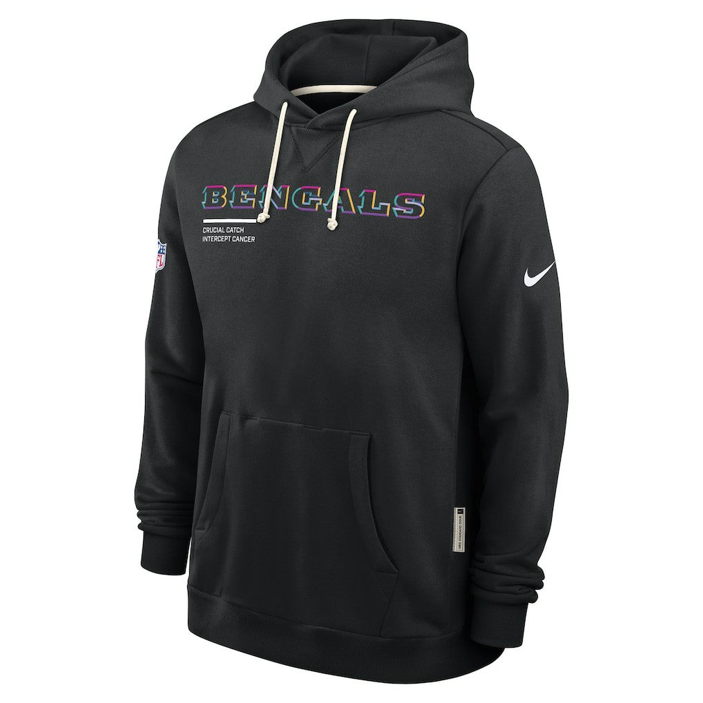 Cincinnati Bengals 2025 NFL Crucial Catch Sideline Standard Issue Dri-FIT Hoodie - Black - Nike