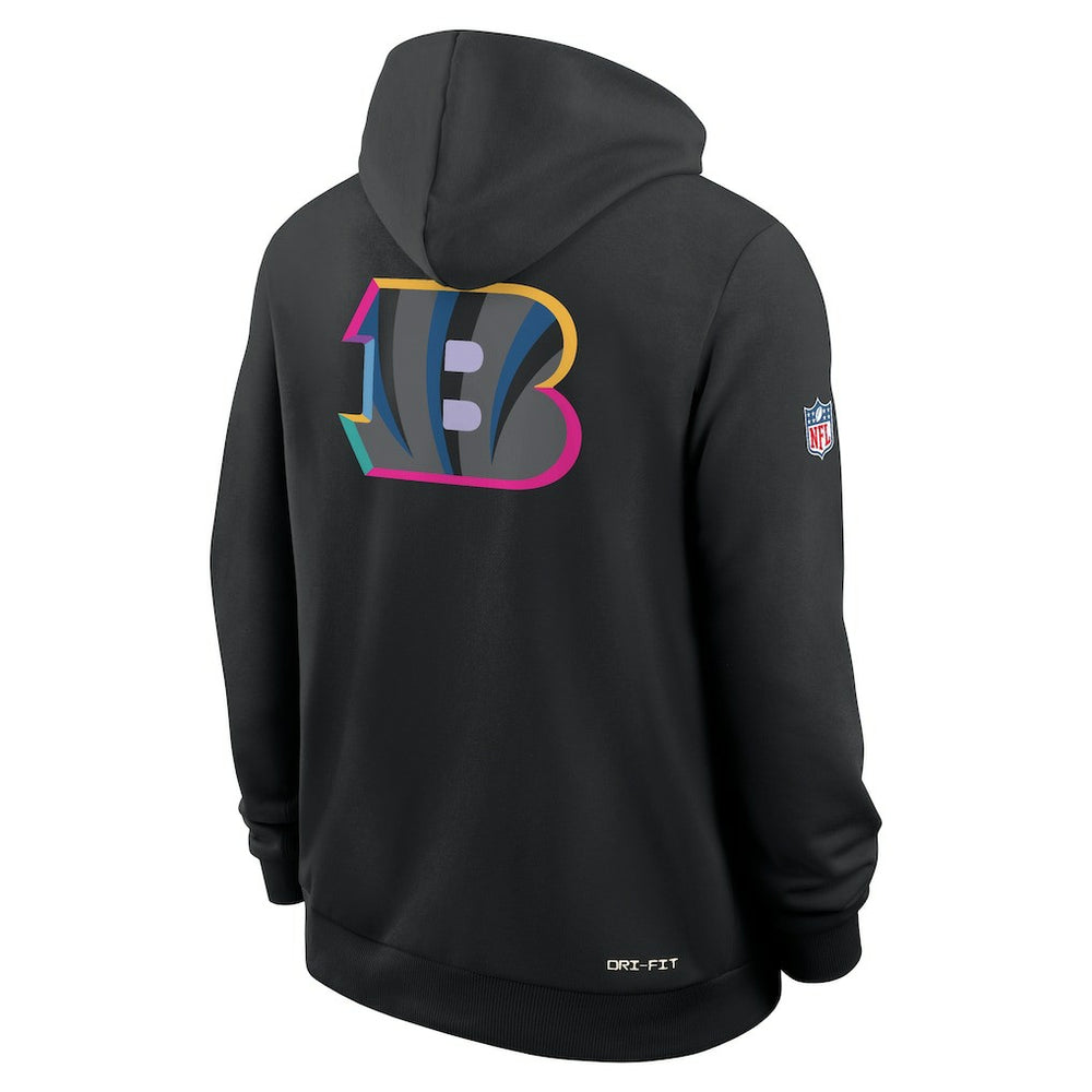 Cincinnati Bengals 2025 NFL Crucial Catch Sideline Standard Issue Dri-FIT Hoodie - Black - Nike