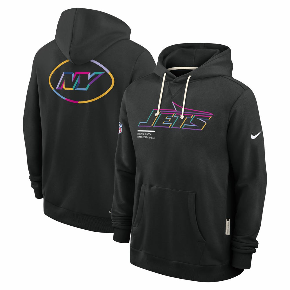 New York Jets 2025 NFL Crucial Catch Sideline Standard Issue Dri-FIT Hoodie - Black - Nike
