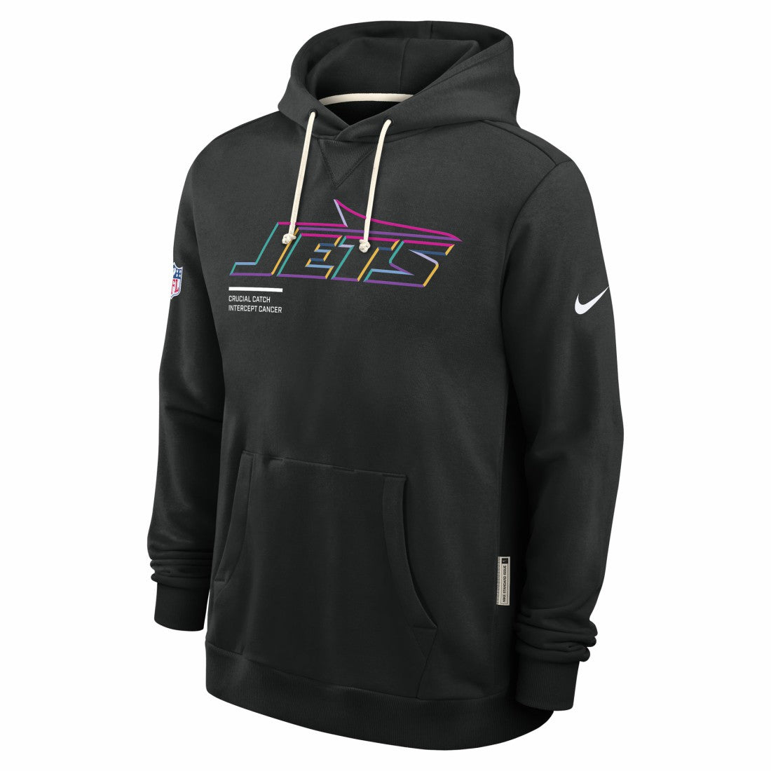 New York Jets 2025 NFL Crucial Catch Sideline Standard Issue Dri-FIT Hoodie - Black - Nike
