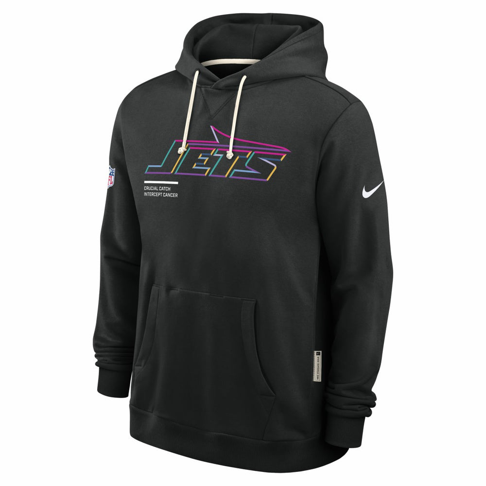 New York Jets 2025 NFL Crucial Catch Sideline Standard Issue Dri-FIT Hoodie - Black - Nike
