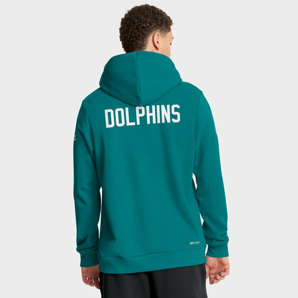Miami Dolphins Sideline Standard Issue Alt 2 Dri-FIT Hoodie - Aqua - Nike