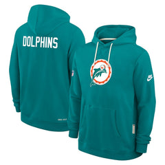 Miami Dolphins Sideline Standard Issue Alt 2 Dri-FIT Hoodie - Aqua - Nike