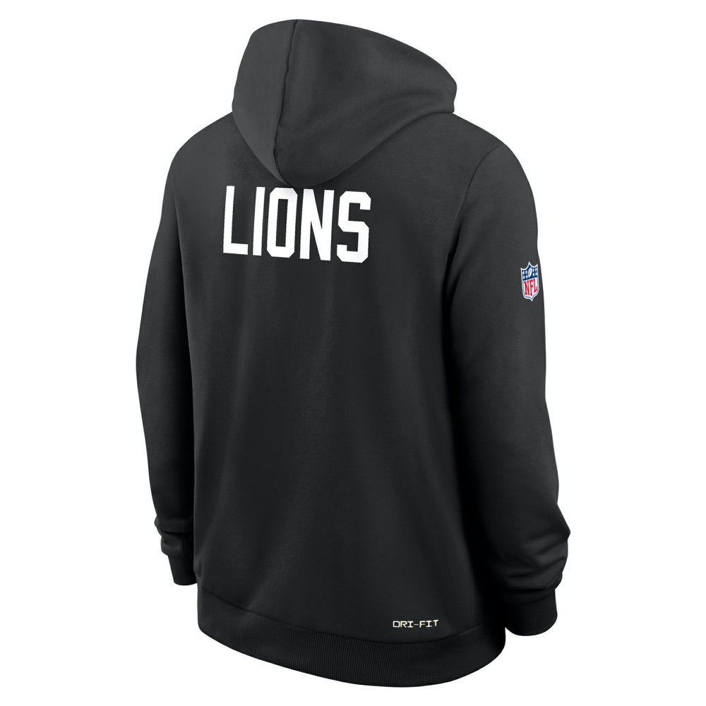 Detroit Lions Sideline Standard Issue Alt 2 Dri-FIT Hoodie - Black - Nike