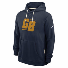 Green Bay Packers The 1923 Classic Sideline Dri-FIT Pullover Hoodie - Navy - Nike