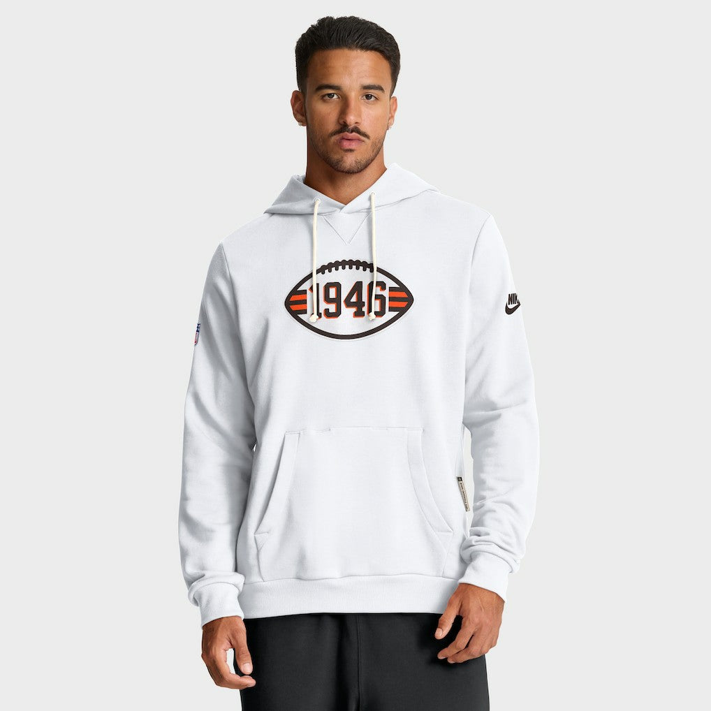 Cleveland Browns Sideline Standard Issue Alt 2 Dri-FIT Hoodie - White - Nike
