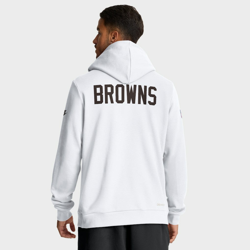 Cleveland Browns Sideline Standard Issue Alt 2 Dri-FIT Hoodie - White - Nike