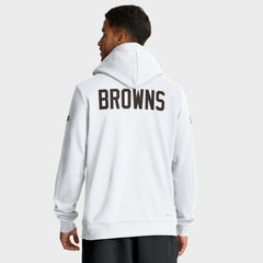 Cleveland Browns Sideline Standard Issue Alt 2 Dri-FIT Hoodie - White - Nike