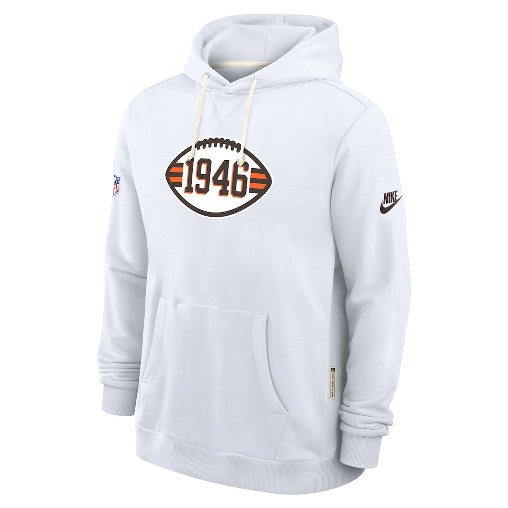 Cleveland Browns Sideline Standard Issue Alt 2 Dri-FIT Hoodie - White - Nike