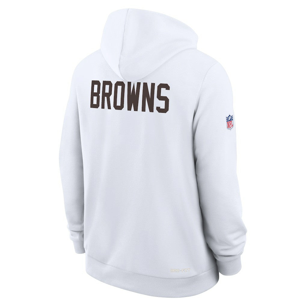 Cleveland Browns Sideline Standard Issue Alt 2 Dri-FIT Hoodie - White - Nike