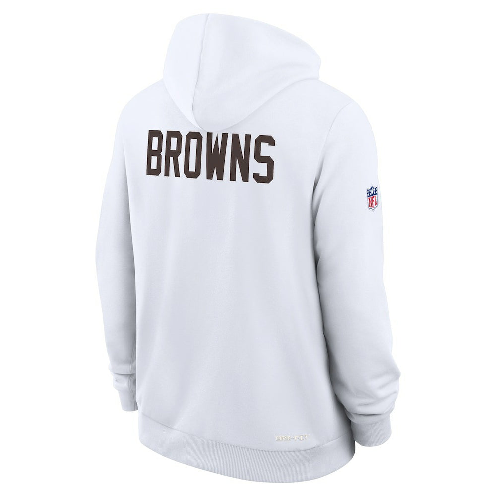 Cleveland Browns Sideline Standard Issue Alt 2 Dri-FIT Hoodie - White - Nike