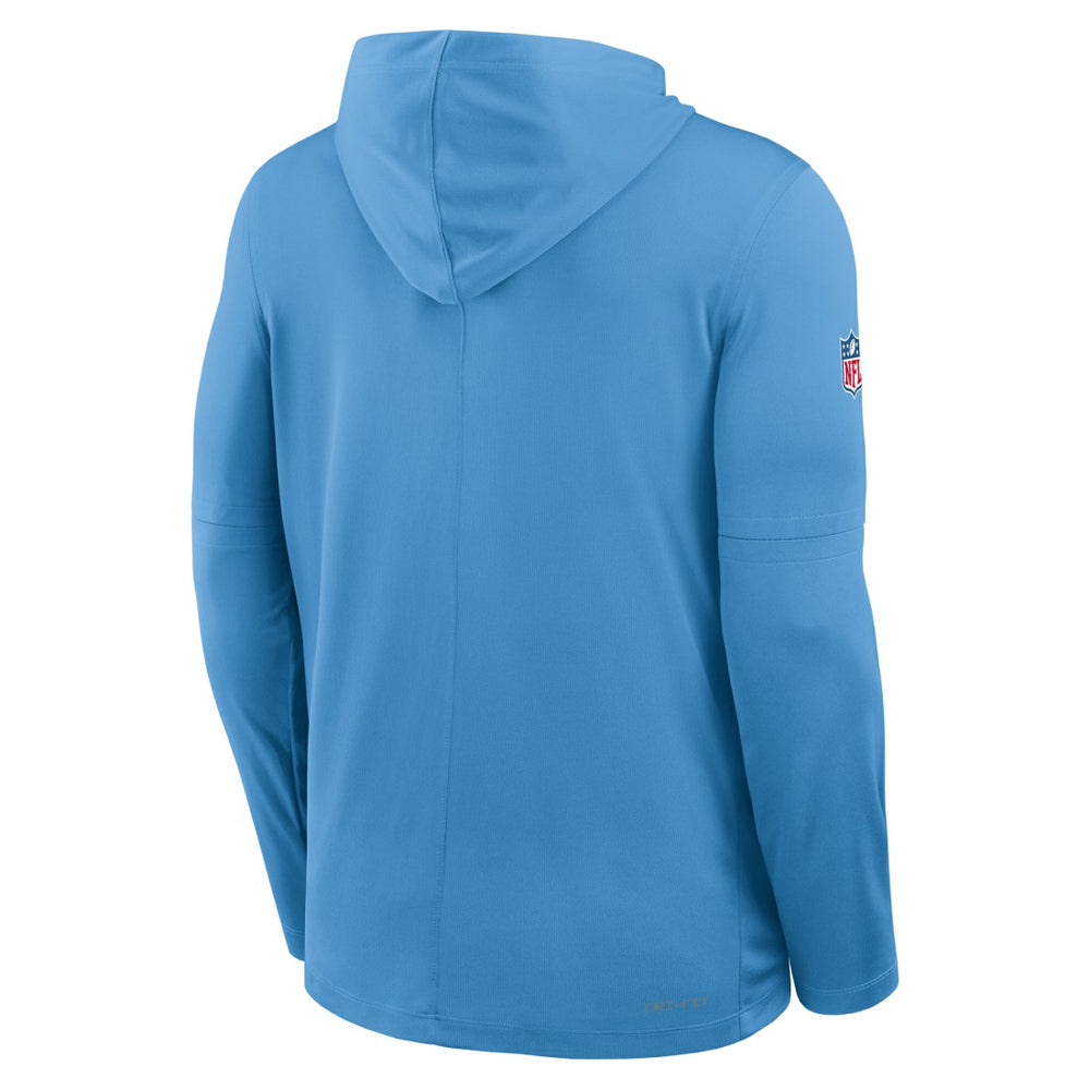 Tennessee Titans Sideline Oilers Throwback Dri-FIT Long Sleeve Hoodie T-Shirt - Light Blue - Nike