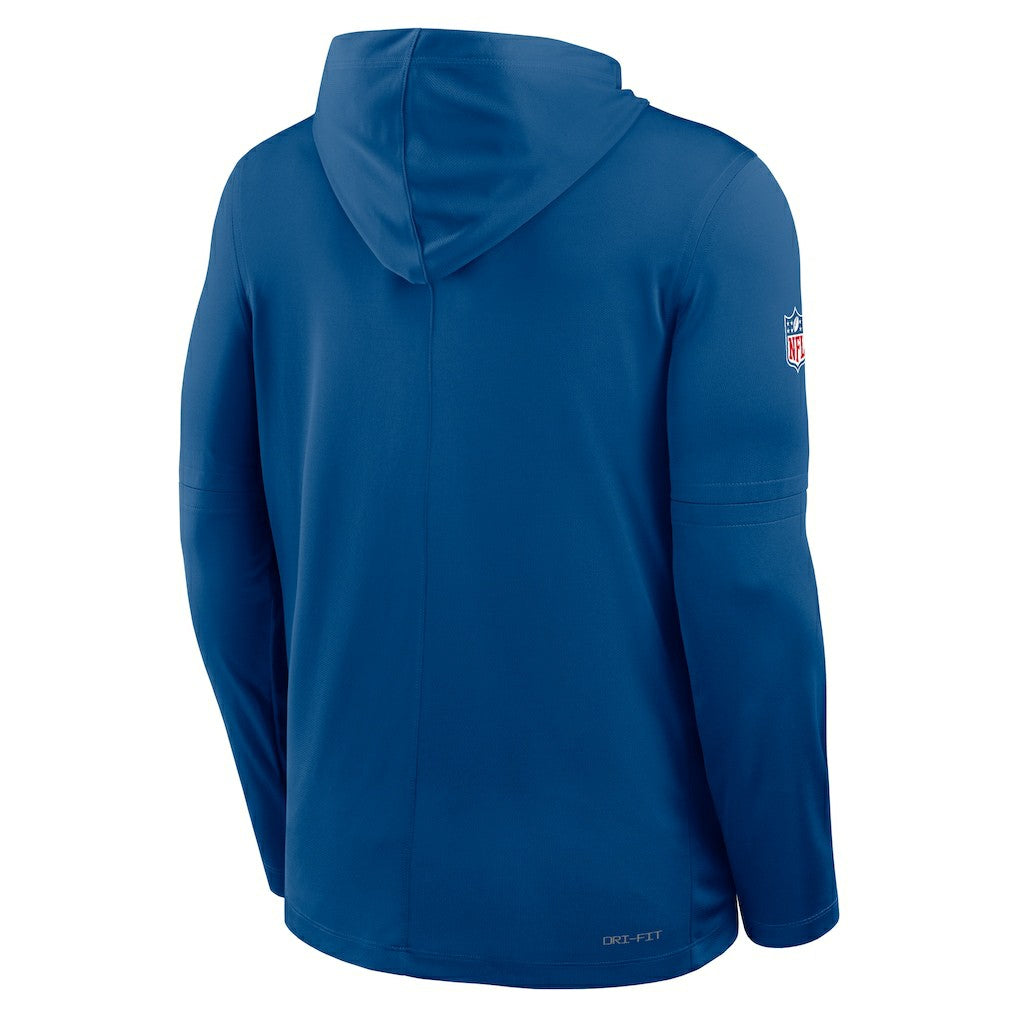 Indianapolis Colts Sideline Pass Accuracy Dri-FIT Long Sleeve Hoodie T-Shirt - Royal - Nike