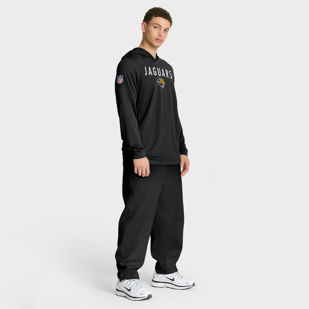 Jacksonville Jaguars Sideline Pass Accuracy Dri-FIT Long Sleeve Hoodie T-Shirt  - Black - Nike