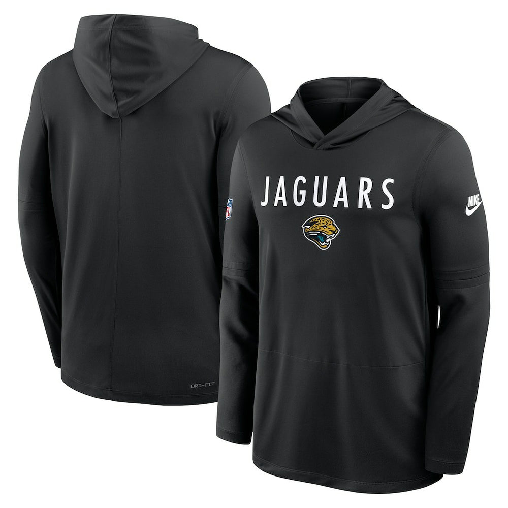 Jacksonville Jaguars Sideline Pass Accuracy Dri-FIT Long Sleeve Hoodie T-Shirt  - Black - Nike