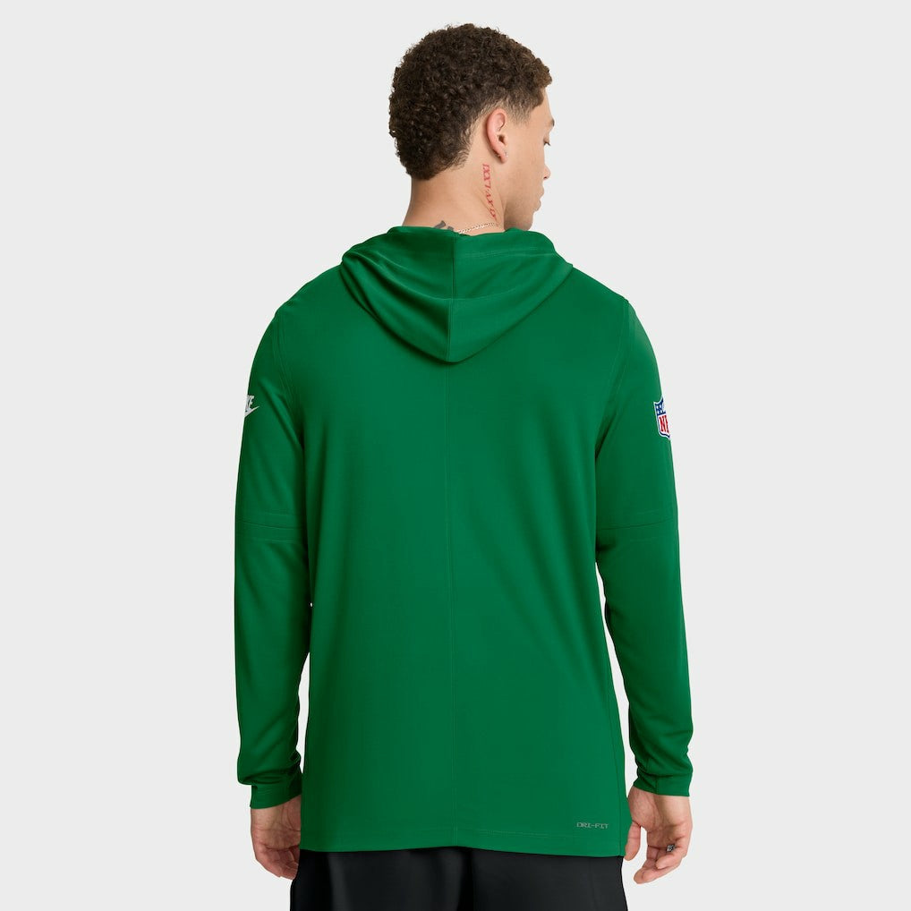 Philadelphia Eagles Sideline Pass Accuracy Dri-FIT Long Sleeve Hoodie T-Shirt  - Kelly Green - Nike