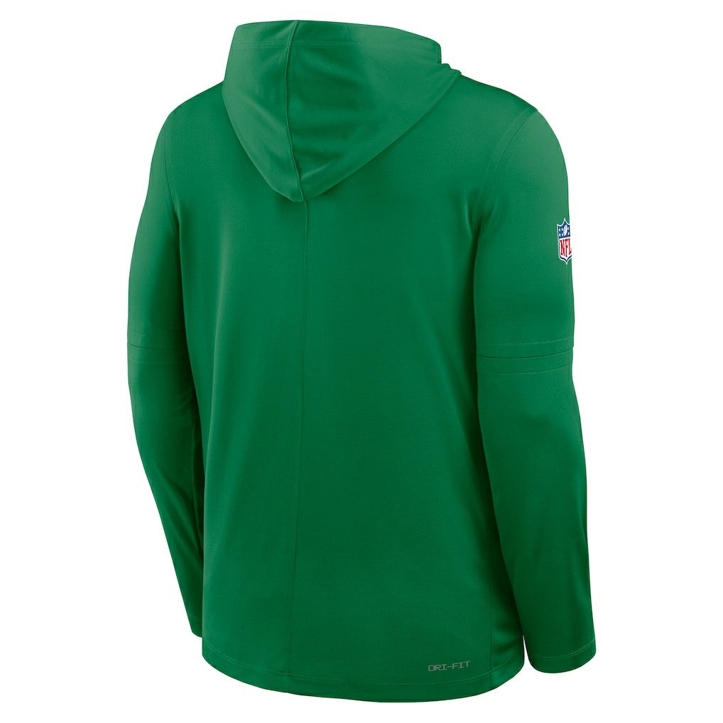 Philadelphia Eagles Sideline Pass Accuracy Dri-FIT Long Sleeve Hoodie T-Shirt  - Kelly Green - Nike
