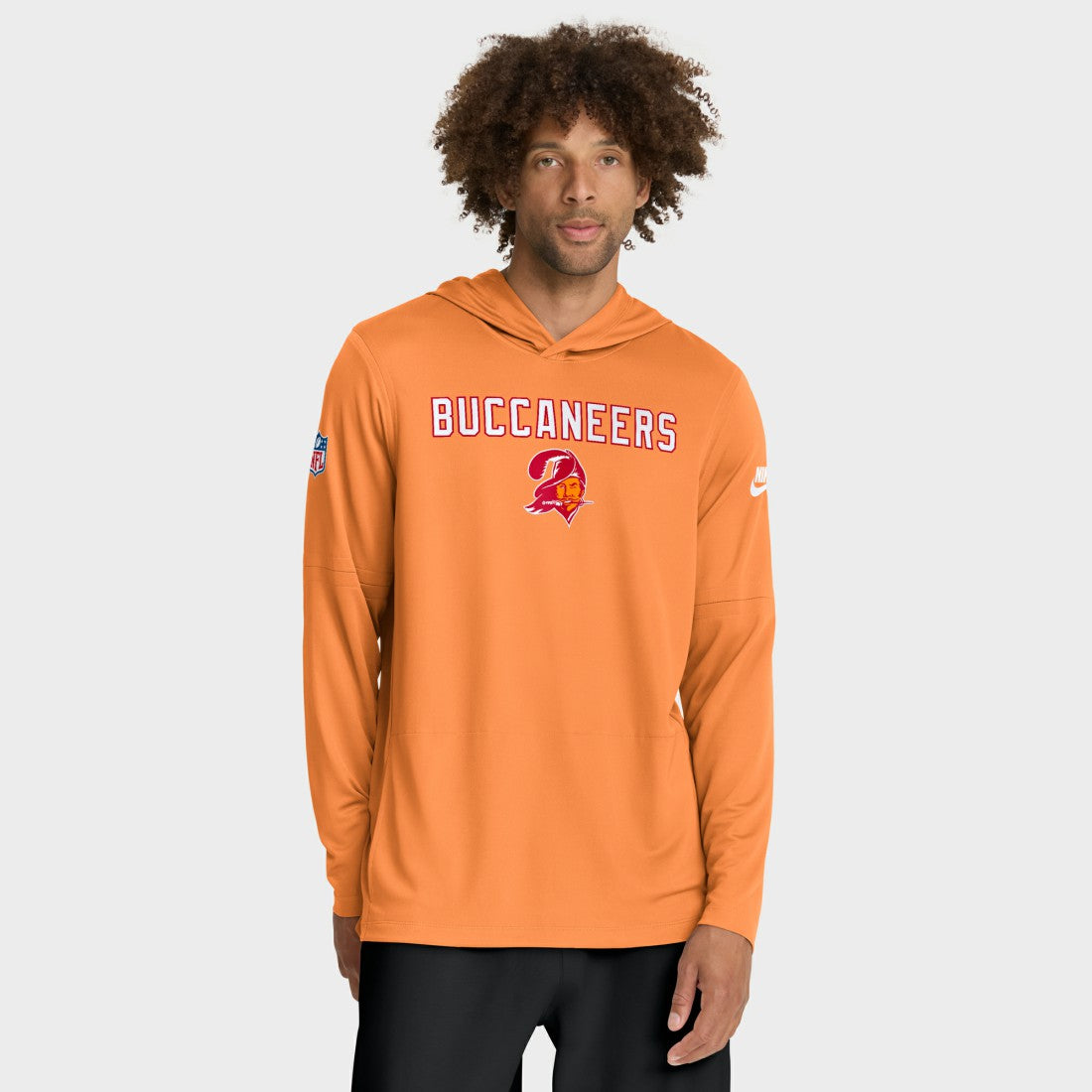 Tampa Bay Buccaneers Sideline Pass Accuracy Dri-FIT Long Sleeve Hoodie T-Shirt - Orange - Nike