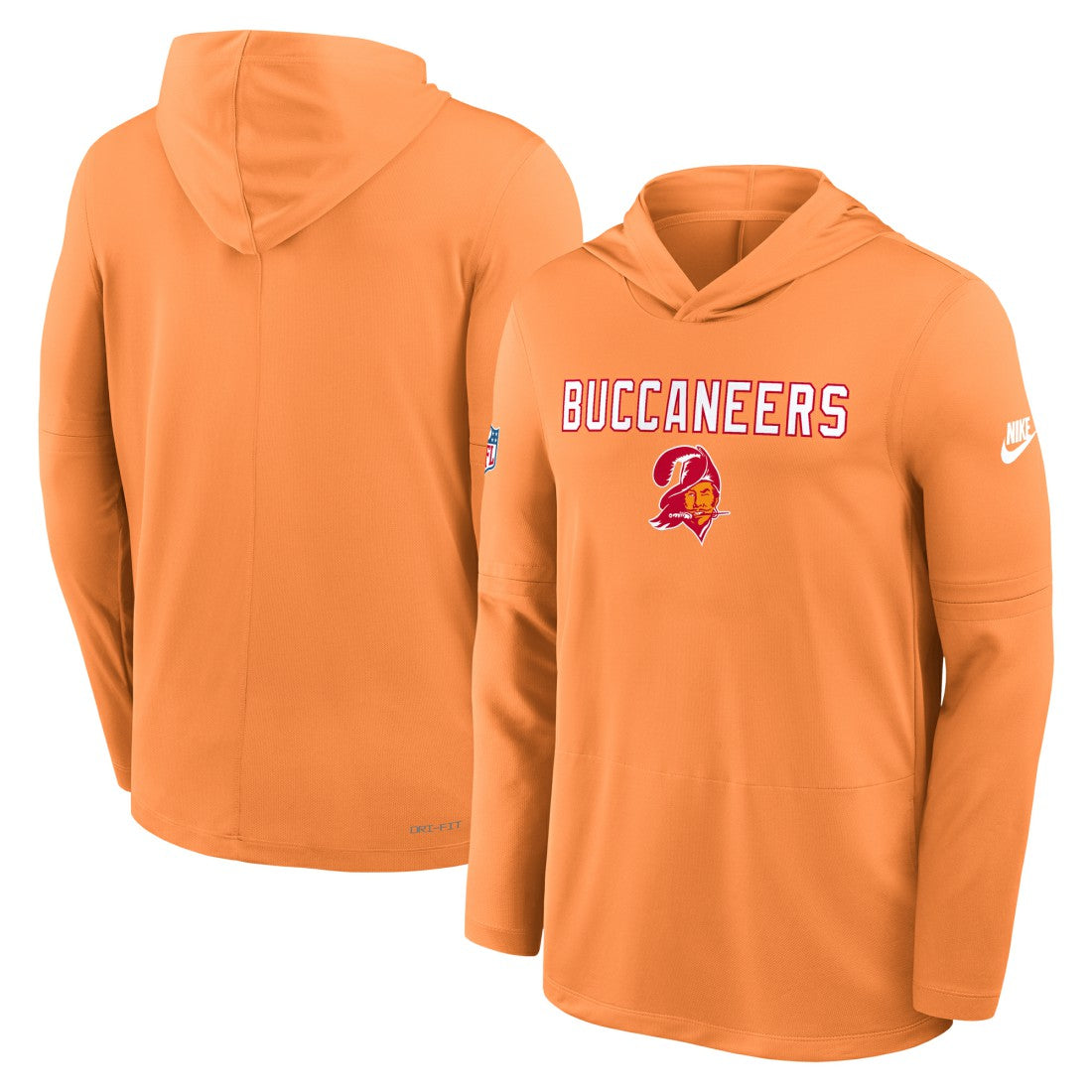 Tampa Bay Buccaneers Sideline Pass Accuracy Dri-FIT Long Sleeve Hoodie T-Shirt - Orange - Nike