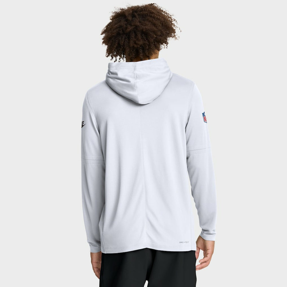 Cleveland Browns Sideline Pass Accuracy Dri-FIT Long Sleeve Hoodie T-Shirt - White - Nike