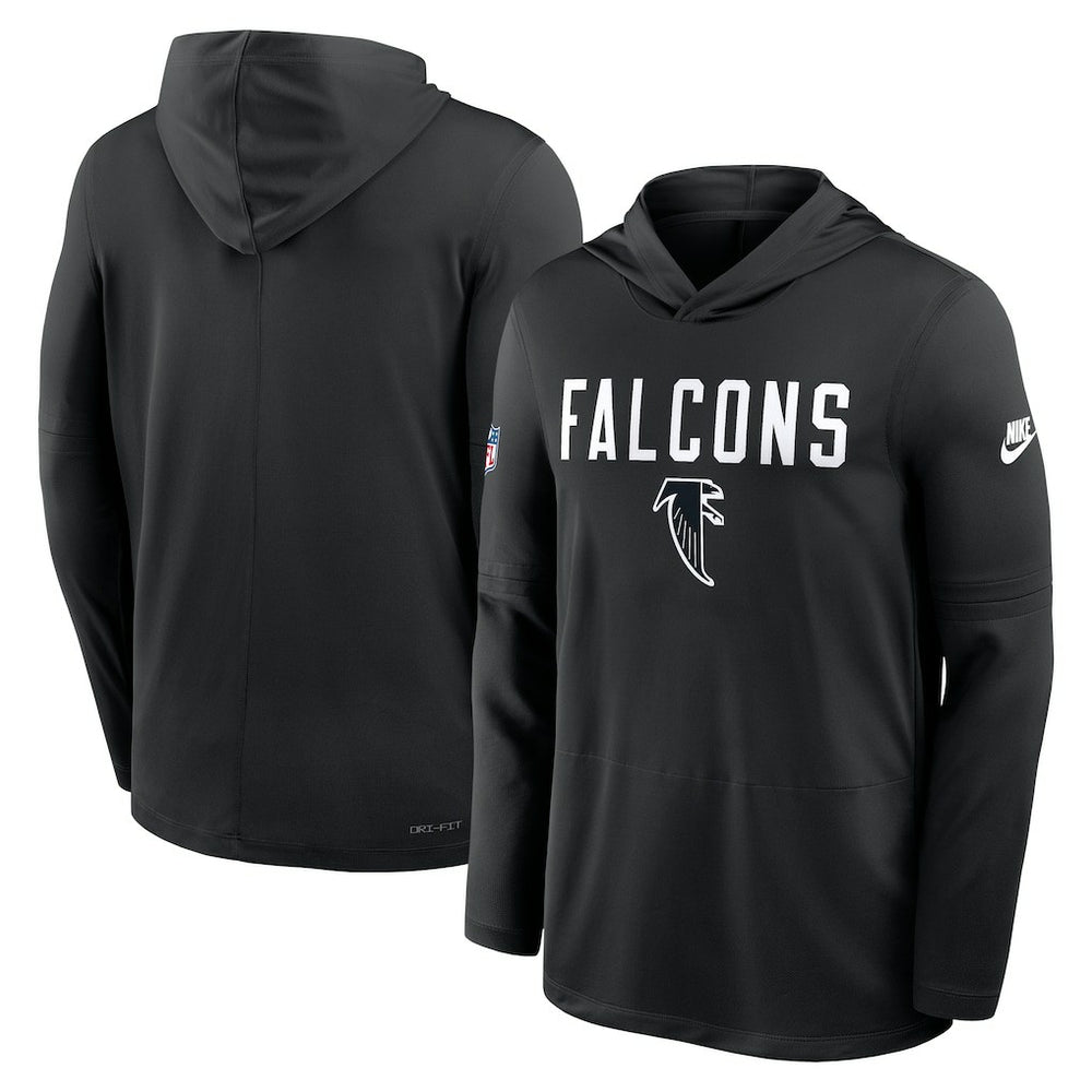 Atlanta Falcons Sideline Pass Accuracy Dri-FIT Long Sleeve Hoodie T-Shirt - Black - Nike