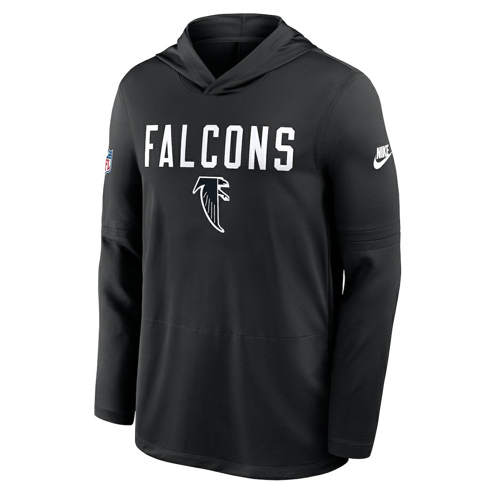 Atlanta Falcons Sideline Pass Accuracy Dri-FIT Long Sleeve Hoodie T-Shirt - Black - Nike