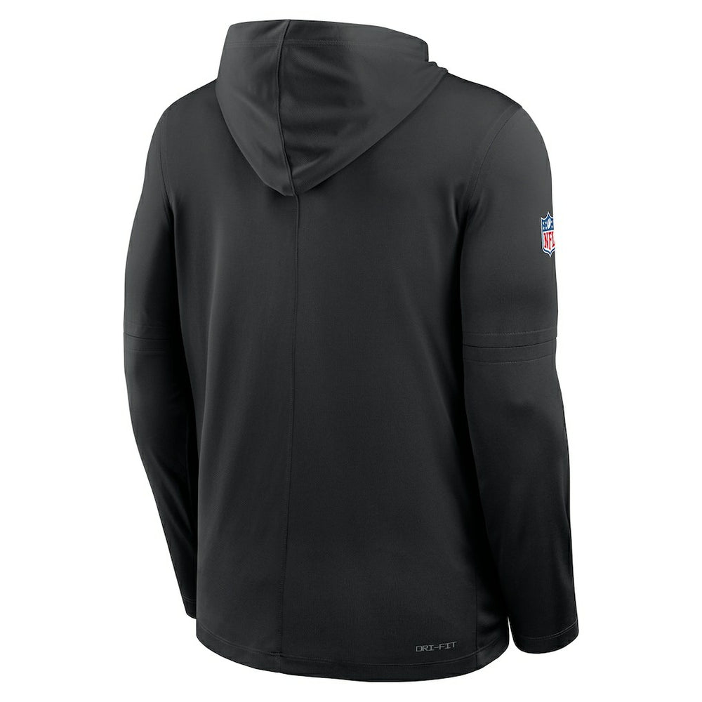 Baltimore Ravens Sideline Pure Fury Performance Long Sleeve Hoodie T-Shirt - Black - Nike