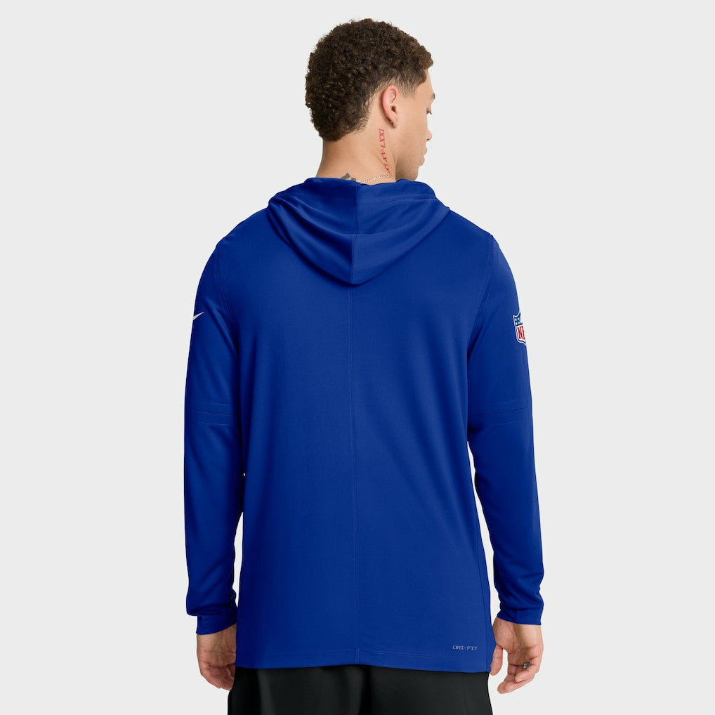 Buffalo Bills Sideline Pure Fury Performance Long Sleeve Hoodie T-Shirt - Royal - Nike