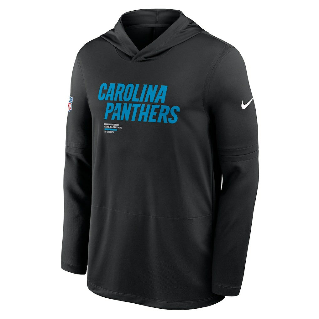 Carolina Panthers Sideline Pure Fury Performance Long Sleeve Hoodie T-Shirt - Black - Nike