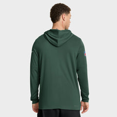 Green Bay Packers Sideline Pure Fury Performance Long Sleeve Hoodie T-Shirt - Green - Nike