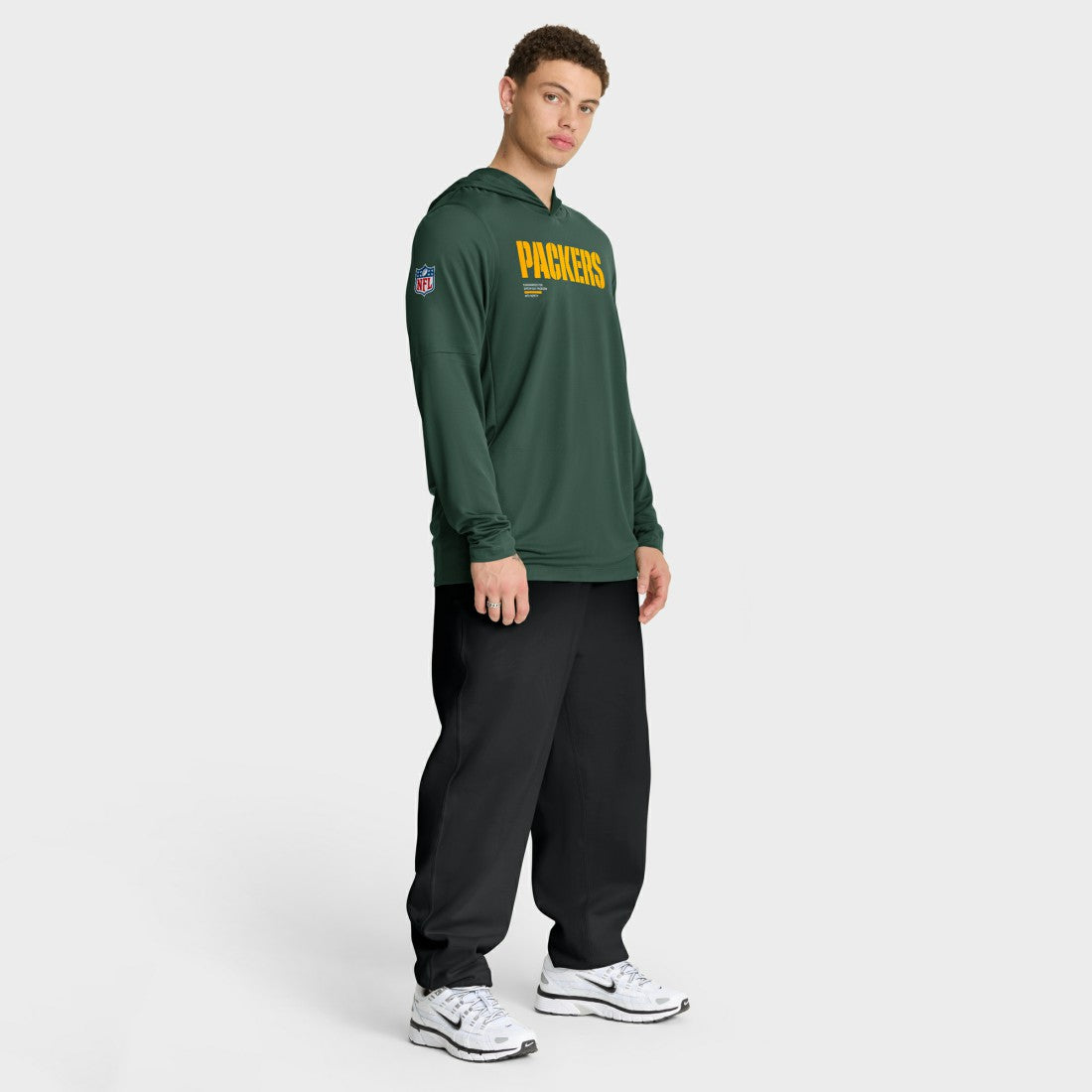 Green Bay Packers Sideline Pure Fury Performance Long Sleeve Hoodie T-Shirt - Green - Nike
