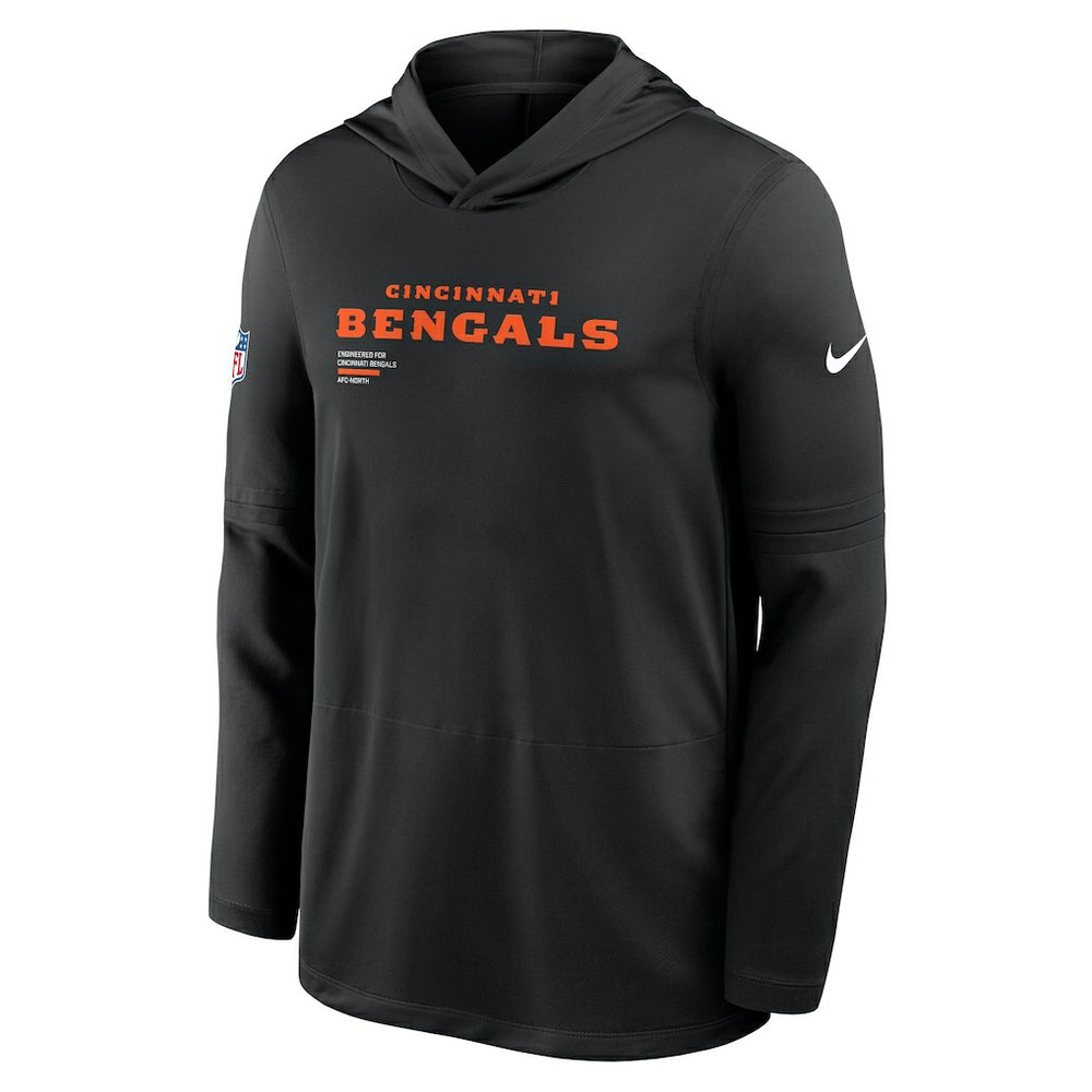 Cincinnati Bengals Sideline Pure Fury Performance Long Sleeve Hoodie T-Shirt - Black - Nike
