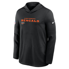 Cincinnati Bengals Sideline Pure Fury Performance Long Sleeve Hoodie T-Shirt - Black - Nike