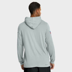 Las Vegas Raiders Sideline Pure Fury Performance Long Sleeve Hoodie T-Shirt - Silver - Nike