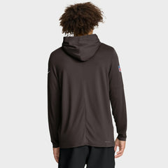 Cleveland Browns Sideline Pure Fury Performance Long Sleeve Hoodie T-Shirt - Brown - Nike