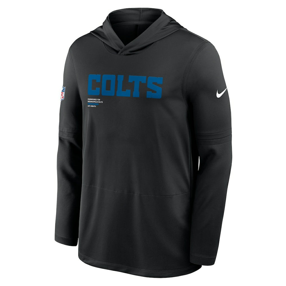 Indianapolis Colts Sideline Pure Fury Performance Long Sleeve Hoodie T-Shirt - Black - Nike
